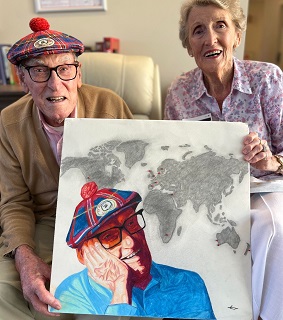 Local Teenager Celebrates Centenarian Through Portrait Project