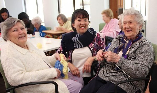 Centenarian Leads Knitting Circle for Residents at MercyCare Wembley