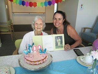 Tiny party but big love for Mudgeeraba centenarian